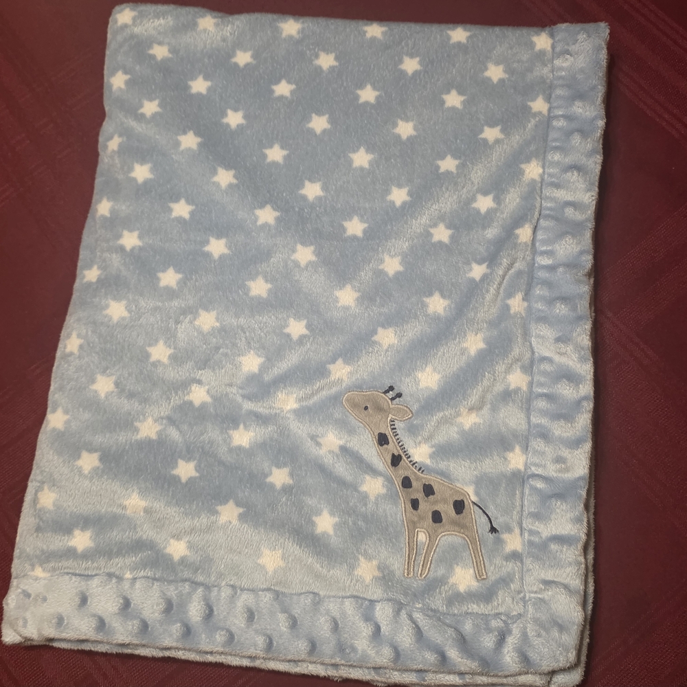 Child of Mine Blue Star Giraffe Baby Blanket